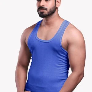 Men's Rib Sleeveless Assorted Vests 707 (Pack of 2)